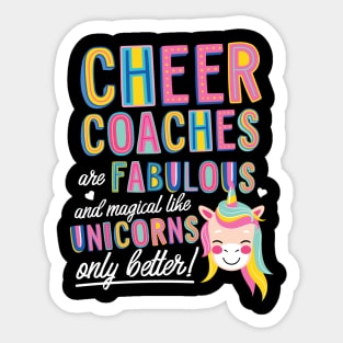 Cheer Coaches are like Unicorns Gift Idea Sticker